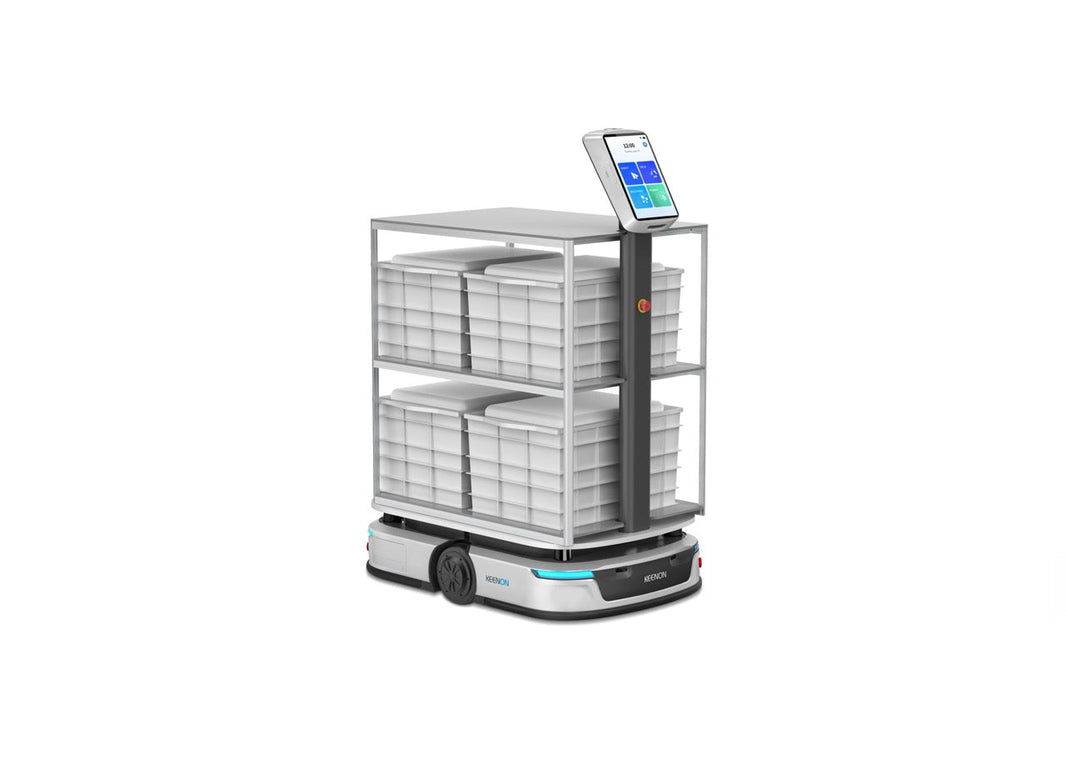 KEENON S100 autonomous logistics robot transporting materials