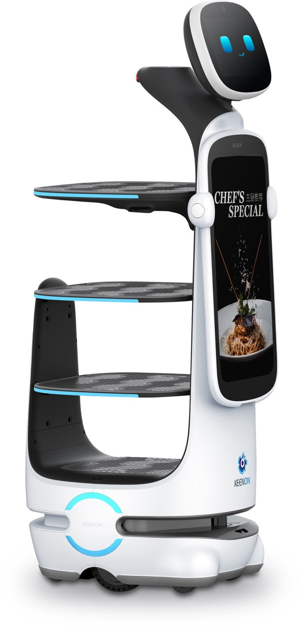 KEENON Dinerbot T10 | Premium Serviceroboter mit interaktivem 23,8