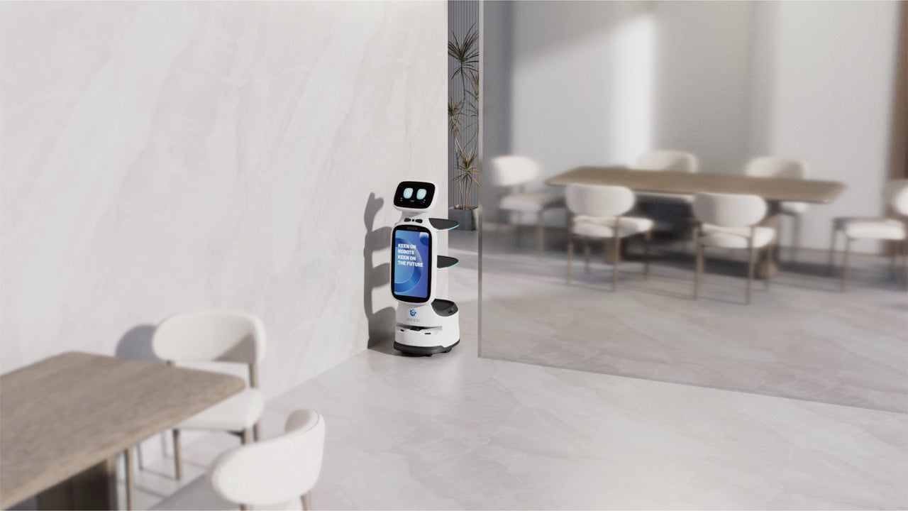 KEENON Dinerbot T11 | Premium Serviceroboter mit 18,5" HD-Display & smarter Tablett-Sensorik