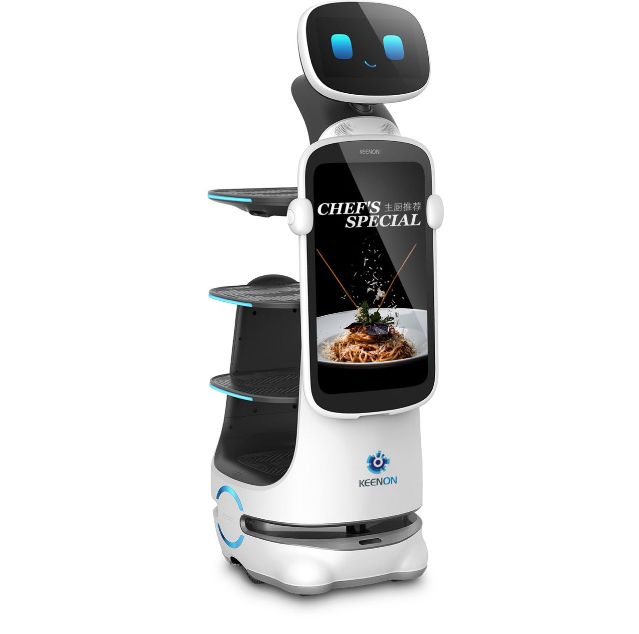 KEENON Dinerbot T10 | Premium Serviceroboter mit interaktivem 23,8